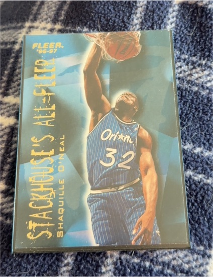 1996-97 Fleer Stackhouse's All-Fleer #9 Shaquille O'Neal — front