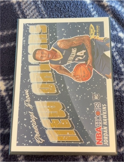 2023-24 Panini NBA Hoops Rookie Greetings #4 Jordan Hawkins — front