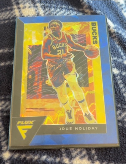 2020-21 Panini Flux Jrue Holiday Blue Prizm — front