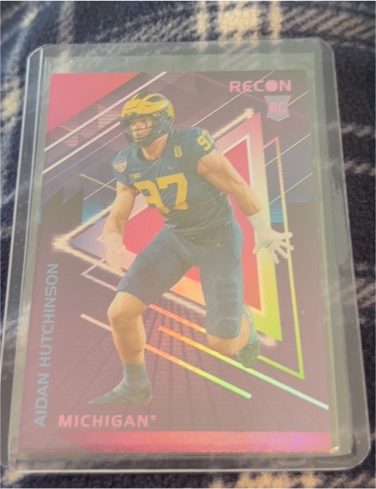 2022 Panini Chronicles Draft Picks Recon #1 Aidan Hutchinson — front