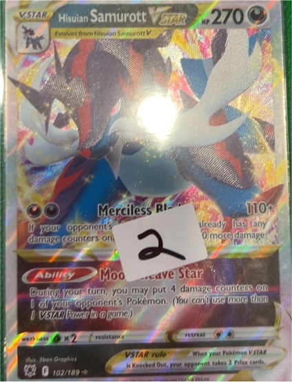 2022 Pokémon TCG Astral Radiance #102 Hisuian Samurott VSTAR — front
