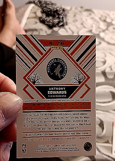 2024-25 Panini Haunted Hoops Tribute #290 Anthony Edwards — back