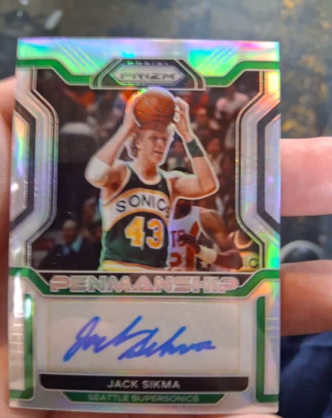 2021-22 Panini Prizm Penmanship #PM-JSK Jack Sikma — front