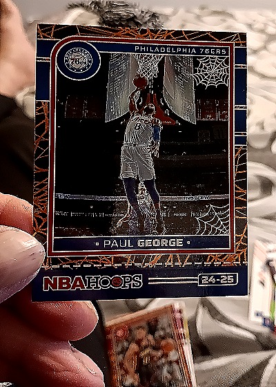 2024-25 Panini NBA Hoops Haunted Hoops #40 Paul George — front