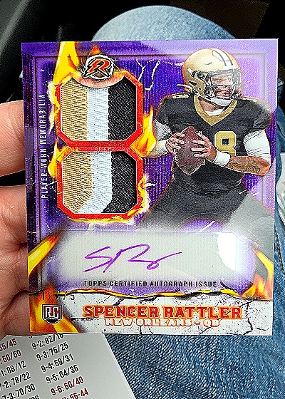 2025 Topps Resurgence Rookie Patch Autograph #RC Spencer Rattler — front