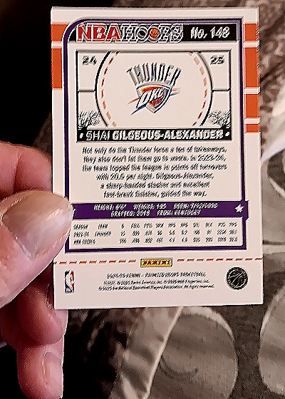 2024-25 Panini NBA Hoops #148 Shai Gilgeous-Alexander — back