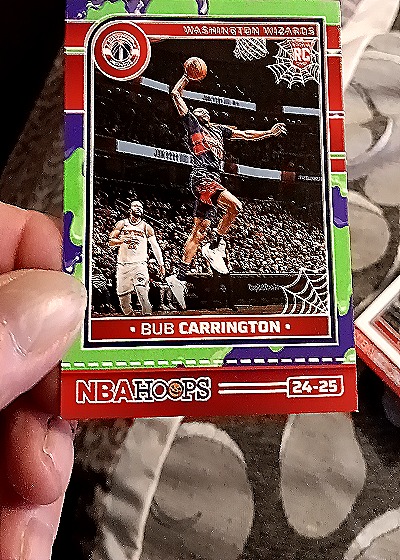 2024-25 Panini NBA Hoops Haunted Hoops #277 Bub Carrington — front