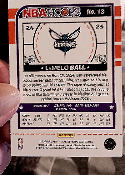 2024-25 Panini Haunted Hoops #13 LaMelo Ball — back