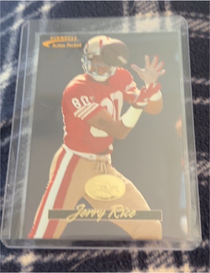 1996 Pinnacle Action Packed #11 Jerry Rice — front