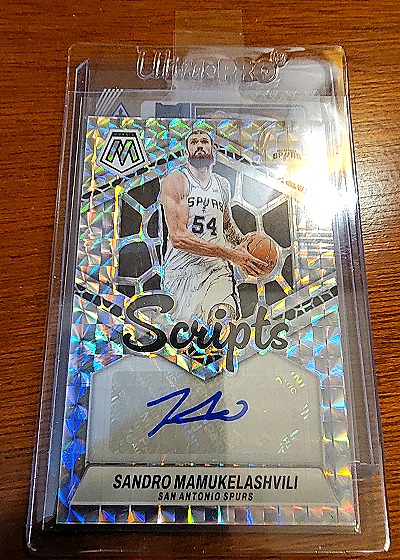 2023-24 Panini Mosaic Scripts #MS-DRO Sandro Mamukelashvili — front