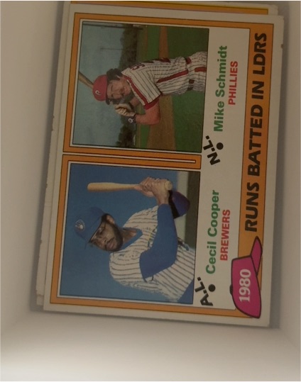 1981 Topps #3 1980 Runs Batted In Leaders Mike Schmidt / Cecil Cooper — front
