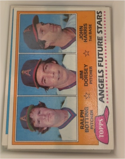 1981 Topps #214 Angels Future Stars Ralph Botting Jim Dorsey John Harris — front