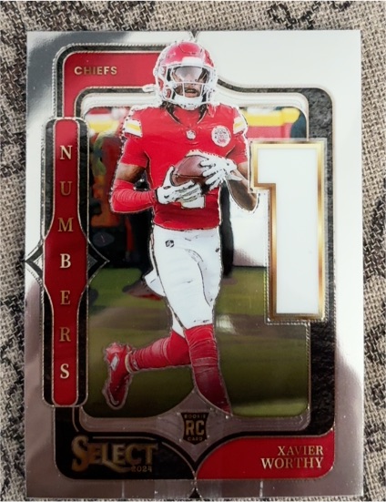 2024 Panini Select #8 Xavier Worthy Select Numbers — front