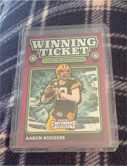 2021 Panini Contenders Winning Ticket #WT-ARO Aaron Rodgers — front