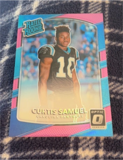2017 Donruss Optic #196 Curtis Samuel Rated Rookie Pink Prizm — front