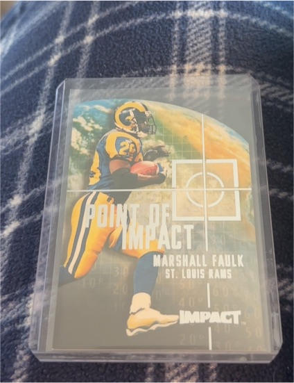2000 Fleer Impact #4PI Marshall Faulk — front