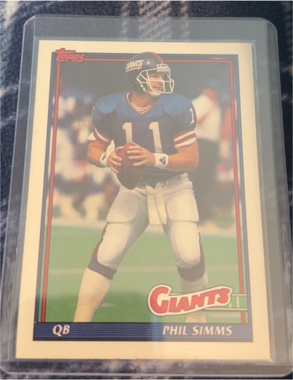 1991 Topps #32 Phil Simms — front