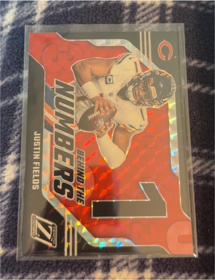 2023 Panini Zenith Behind The Numbers #17 Justin Fields — front