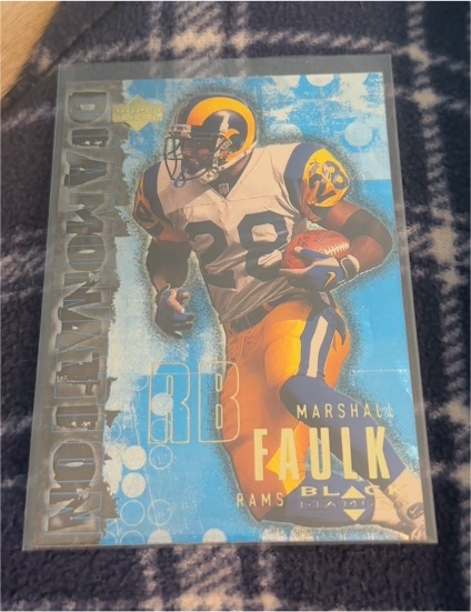 2000 Upper Deck Black Diamond #D1 Marshall Faulk — front