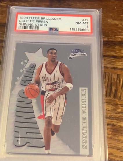 1998 Fleer Brilliants #12 Scottie Pippen Shining Stars — front