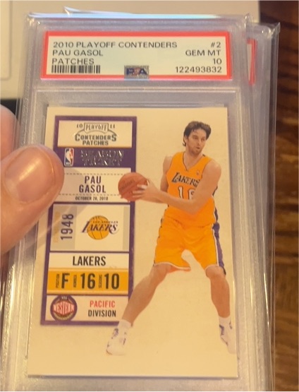 2010 Playoff Contenders #2 Pau Gasol — front