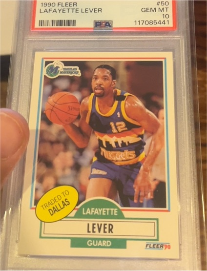 1990 Fleer #50 Lafayette Lever — front