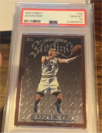 1996 Topps Finest Sterling #39 Jason Kidd — front