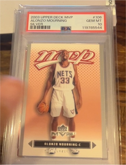 2003 Upper Deck MVP #106 Alonzo Mourning — front