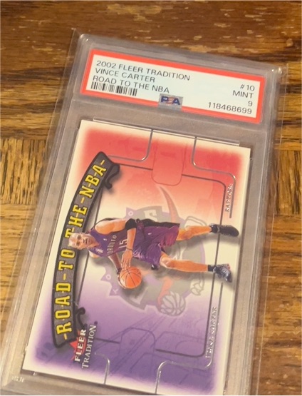 2002 Fleer Tradition #10 Vince Carter Road to the NBA — front