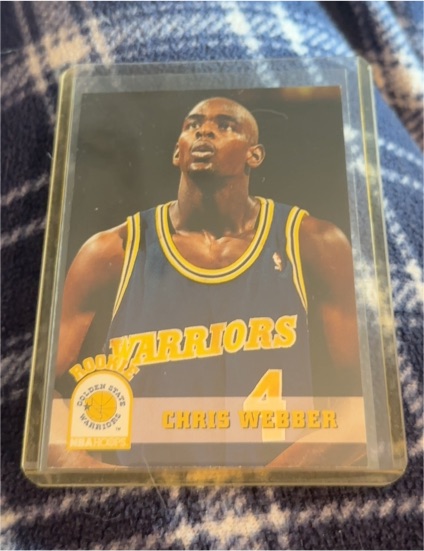 1993-94 Hoops #341 Chris Webber Rookie Card Golden State Warriors — front