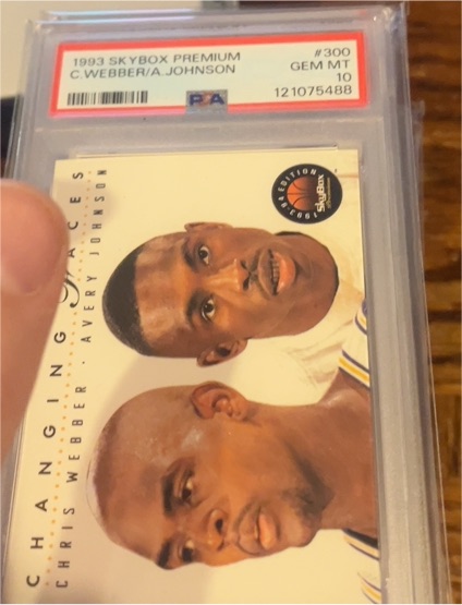 1993 Skybox Premium #300 Chris Webber / Avery Johnson — front