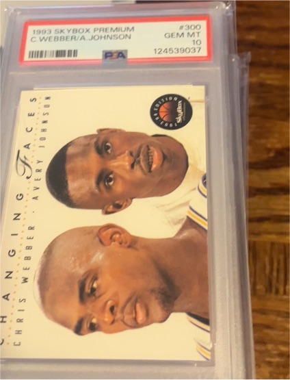 1993 Skybox Premium #300 Chris Webber/Avery Johnson — front