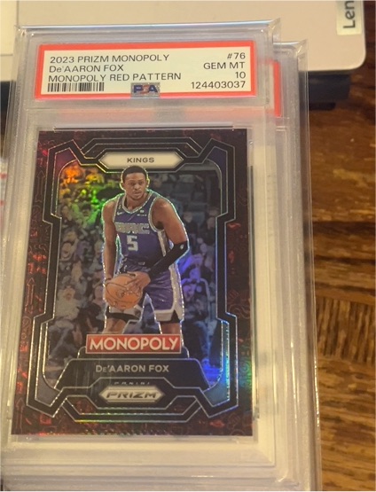 2023-24 Panini Prizm Monopoly #76 De'Aaron Fox — front