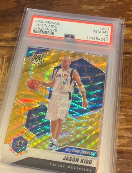 2020 Panini Mosaic #294 Jason Kidd Gold Wave — front