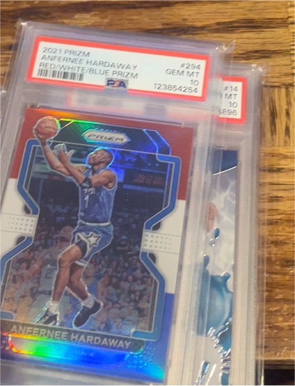 2021 Panini Prizm #294 Anfernee Hardaway Red White Blue Prizm — front