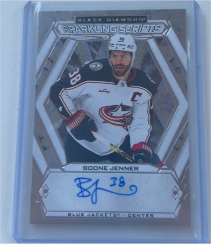 2023-24 Upper Deck Black Diamond Sparkling Scripts #SC-BJ Boone Jenner — front
