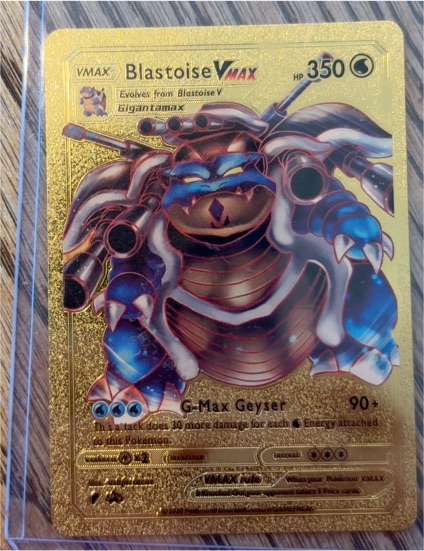Blastoise VMAX Gold Foil Fan Art Card — front