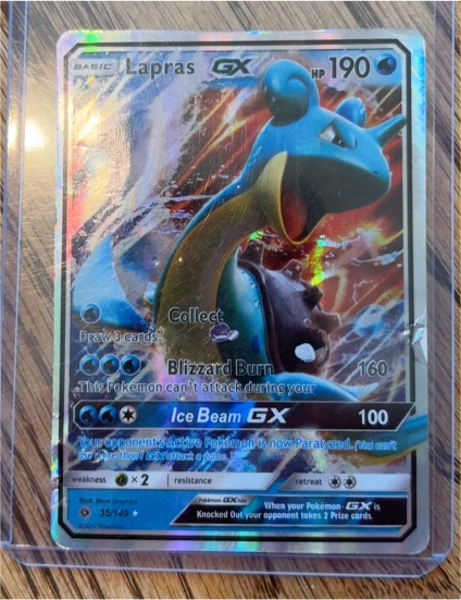2017 Pokemon Sun & Moon #35 Lapras GX — front