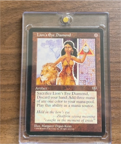 1996 Magic: The Gathering #0 Lion's Eye Diamond — front