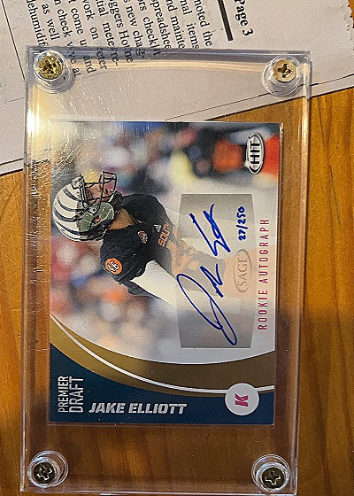 2017 Sage Hit Premier Draft Autographs #A15 Jake Elliott — front
