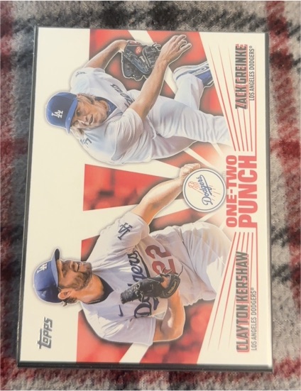2023 Topps Series 1 #12P-19 Clayton Kershaw, Zack Greinke One-Two Punch — front