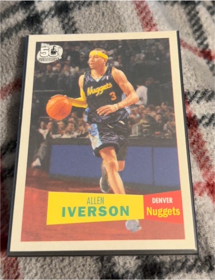 2007-08 Topps #33 Allen Iverson 1957-58 Variation Denver Nuggets — front