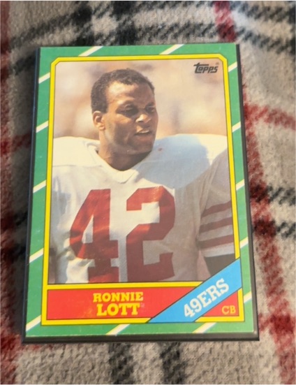 1986 Topps #168 Ronnie Lott — front