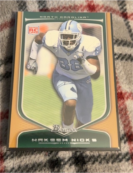 2009 Bowman Draft Picks #210 Hakeem Nicks — front