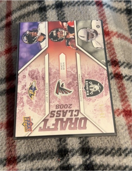 2008 Upper Deck Draft Class Joe Flacco Matt Ryan Darren McFadden — front