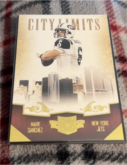 2010 Panini Plates & Patches #240 Mark Sanchez City Limits — front
