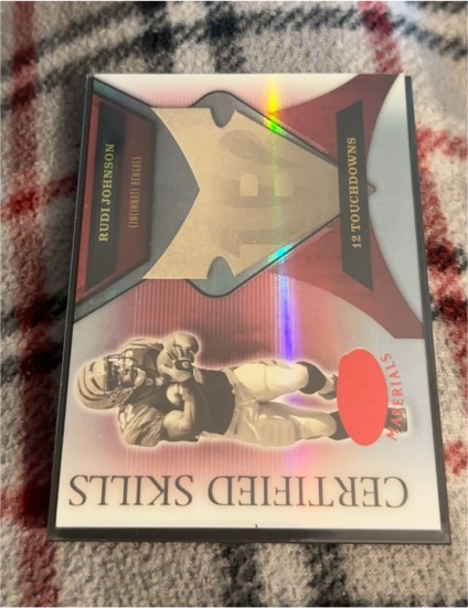 2005 Leaf Certified Materials Certified Skills Mirror Red #CS-20 Rudi Johnson — front
