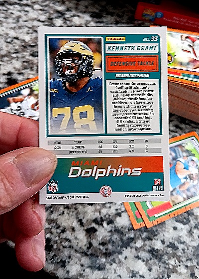 2025 Panini Score-A-Treat #33 Kenneth Grant — back