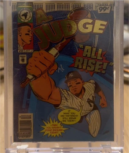 2022 Topps Project 100 #46 Aaron Judge by Daniel Jacob Horine — front