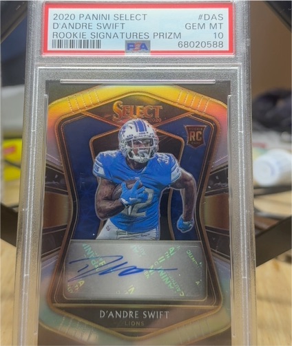 2020 Panini Select #DAS D'Andre Swift Rookie Signatures Prizm — front
